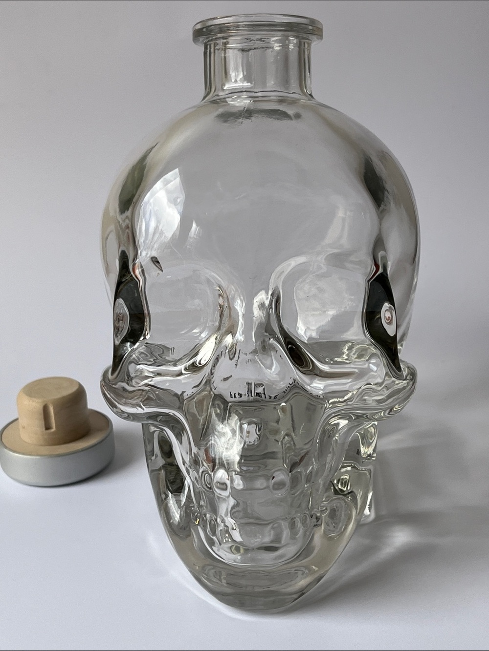 Crystal Head Vodka Empty Glass Skull Bottle - 750ml - Collectible Decor